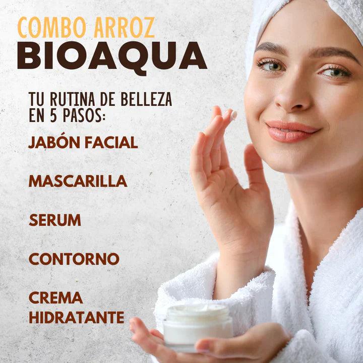 🔥 PROMOCIÓN [COMPRA 1 LLÉVATE 5] - COMBO BIOAQUA DE ARROZ | JABÓN FACIAL | CONTORNO DE OJOS | GEL ACLARANTE DE ARROZ | MASCARILLA DE VELO | MASCARILLA NOCTURNA + REGALO MISTERIOSO 😱 🌟 ¡Sólo hoy! 🌟